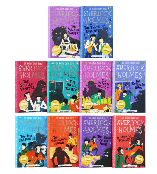 The Sherlock Holmes Children's Collection: Shadows, Secrets and Stolen Treasure [Series 1] (10 Books)